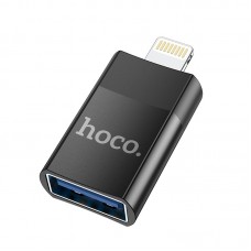 Perėjimas iPhone (lightning 8pin) → USB (K-L) juodas (black) Hoco UA17